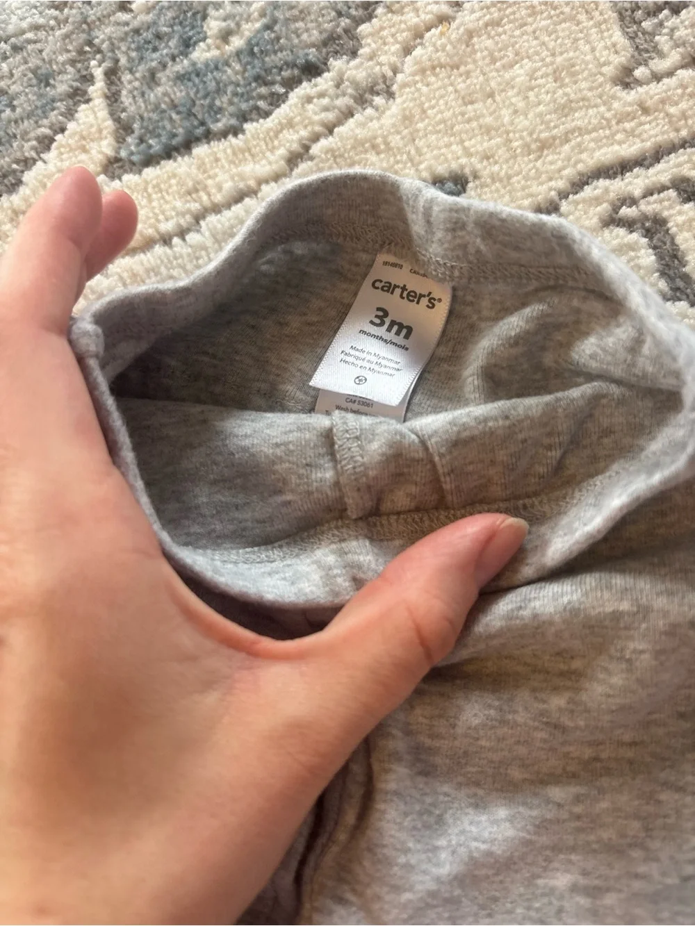 5 Set Carter's Black White and Gray Baby/Toddler Leggings